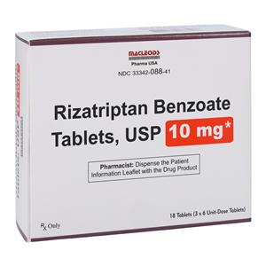 Rizatriptan Benzoate Tablets 10mg Unit Dose 18/Package