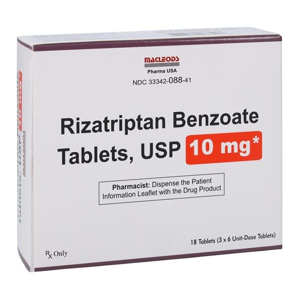 Rizatriptan Benzoate Tablets 10mg Unit Dose 18/Package