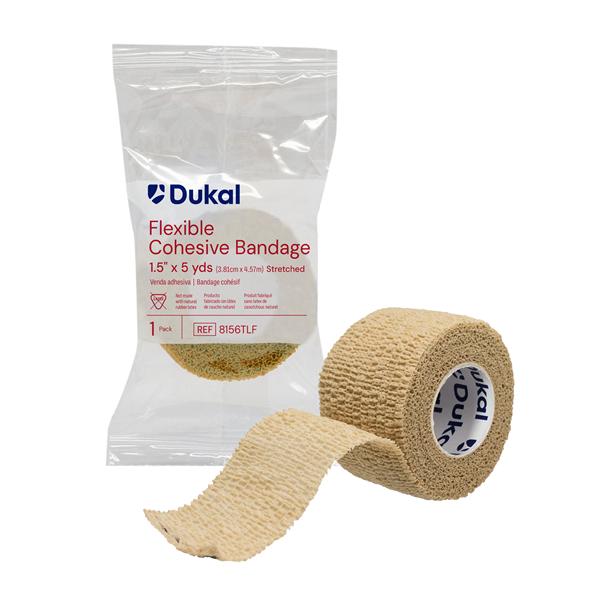 Cohesive Bandage Elastic/Non-Woven 1.5"x5yd Tan Non-Sterile 48/Bx