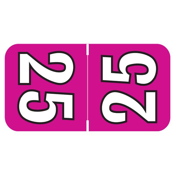 Jewel Tone 2025 Top Tab Label Fuchsia 500/Rl