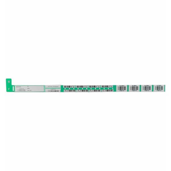 Securline Blood Wristband Poly Green Adult / Pediatric 150/Bx