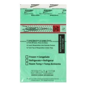 Speci-Gard Biohazard Specimen Bag Adhesive Closure With Flap 1000/Ca