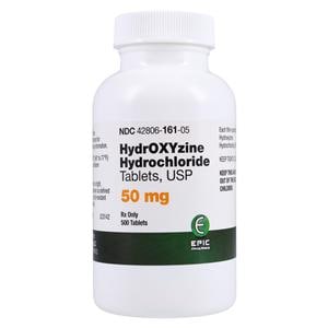 Hydroxyzine HCl Tablets 50mg Bottle 500/Bottle Each