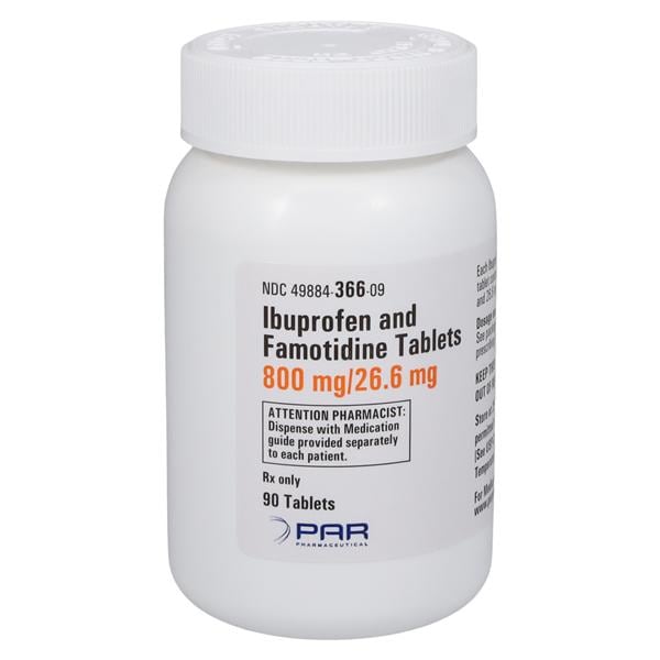 Ibuprofen/Famotidine Tablets 800/26.6mg Bottle 90/Bottle Each