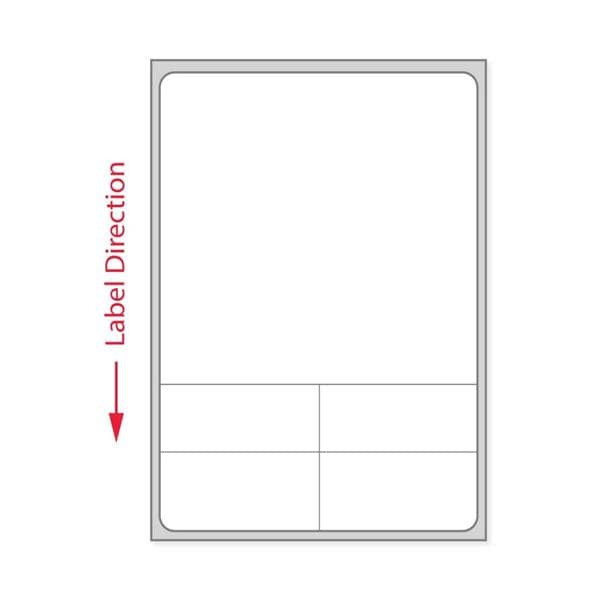 Direct Thermal Paper Label White 4x5-1/2" 6000/Ca