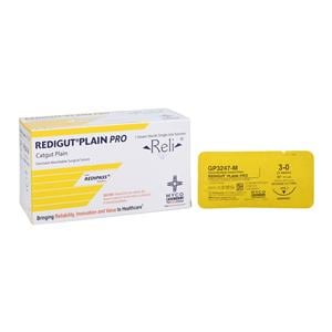 Redigut Plain Pro Suture 3-0 30" Plain Gut YFS-1 Undyed 12/Bx