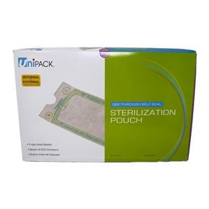 Unipack Sterilization Pouch Heat Sealed 12 in x 18 in 200/Bx, 5 BX/CA