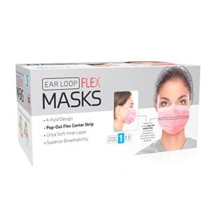 Unipack Earloop Face Mask ASTM Level 1 Pink 50/Bx