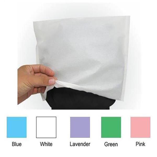 UniPACK Headrest Cover 10 in x 10 in Tissue / Poly Blue Disposable 500/CA