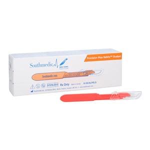 Disp Safety Surgical Scalpel Scalpel #10 Stainless Steel/Nylon Sheath Sterile