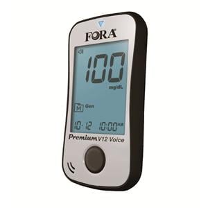 Premium V12 Blood Glucose Meter With Voice English/Spanish Ea
