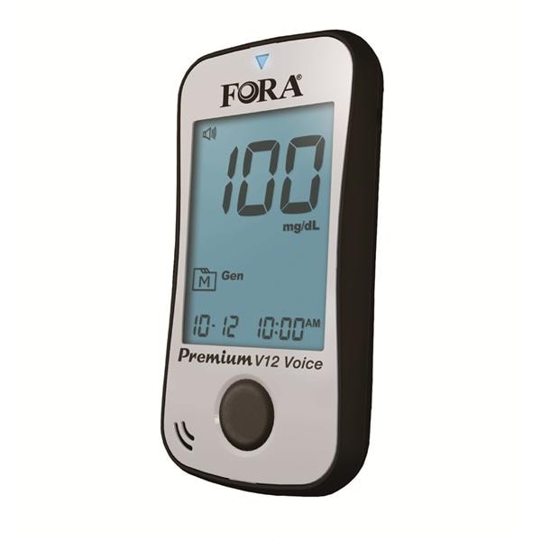 Premium V12 Blood Glucose Meter With Voice English/Spanish Ea