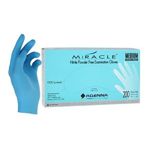 Miracle Nitrile Exam Gloves Medium Blue Non-Sterile