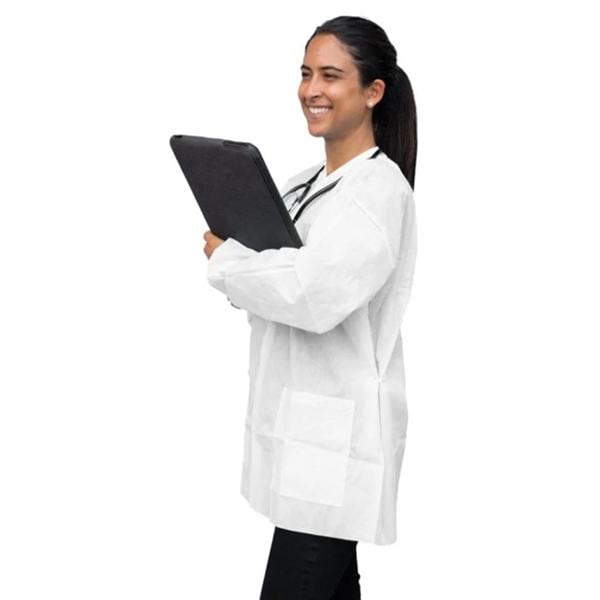 FitMe PPE Lab Jacket Large White 50/Ca