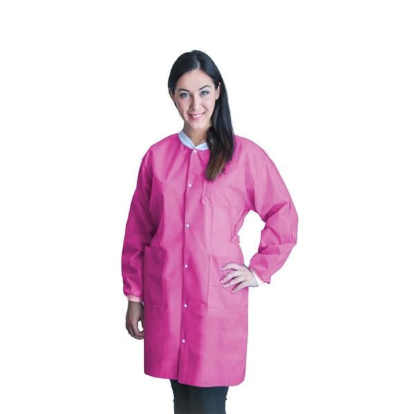 FitMe PPE Lab Coat Small Raspberry 50/Ca