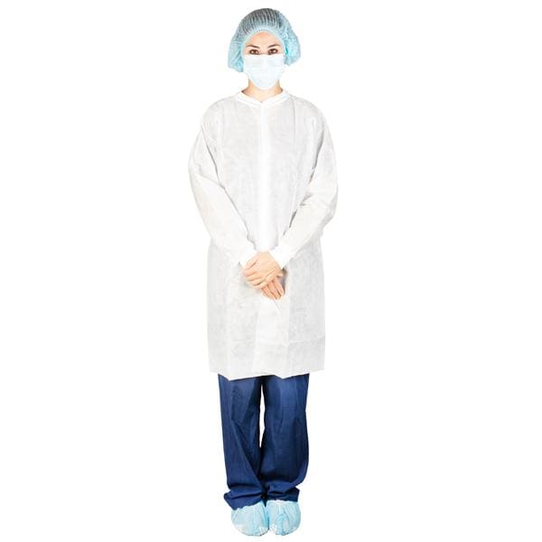 Lab Coat Multi Layer SMS Large White 50/Ca