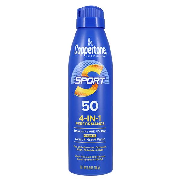 Coppertone Sport Spray Sunscreen 5.5oz Water Resistant 50 SPF Ea