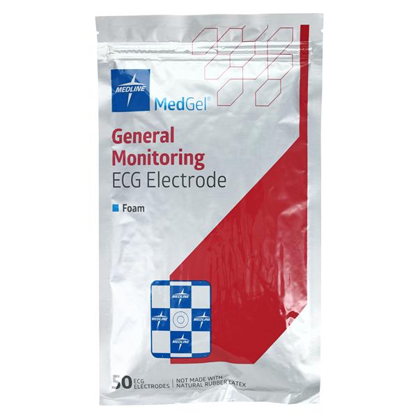MedGel Monitoring Electode 50x38mm Rectangle Foam Disposable 50/Bag