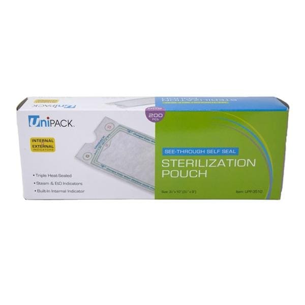 Unipack Sterilization Pouch Heat Seal 3.5 in x 10 in 3200/Ca product image