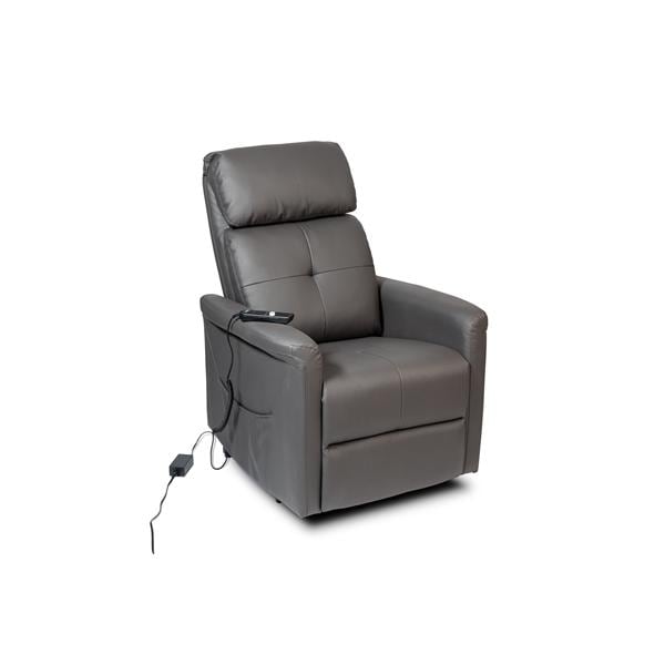 Hamilton Collection Power Lift Recliner Fx Lthr Vnyl 330 Cap Pwr Stl Gry Ea