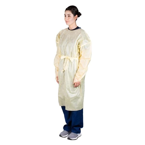 Isolation Gown AAMI Level 2 SMS X-Large Yellow 100/Ca
