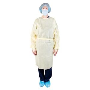 Dukal Isolation Gown AAMI Level 1 X Large Yellow 100/Ca