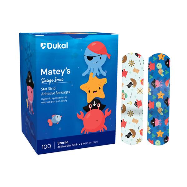 Stat Strip Adhesive Bandage PE Film 3/4x3" Matey's Sterile 100/BX, 12 BX/CA