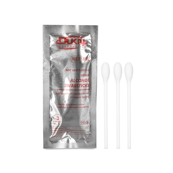 Alcohol Swabstick 70% Isopropyl Alcohol 3's 4"