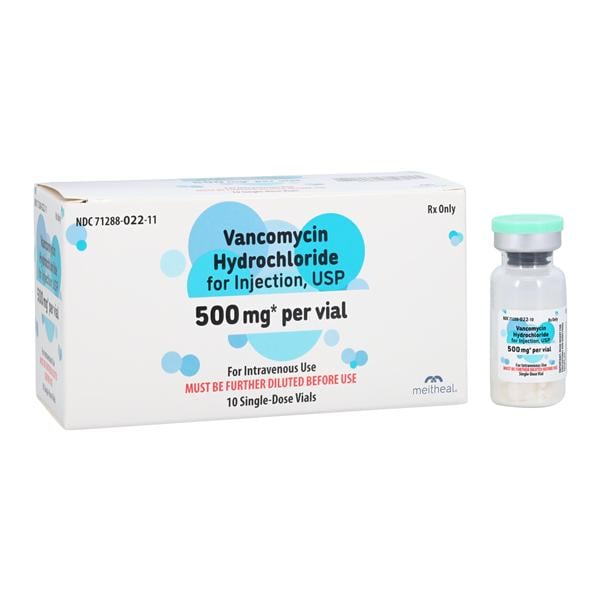 Vancomycin HCl Injection 500mg/vl SDV 10mL 10/Package