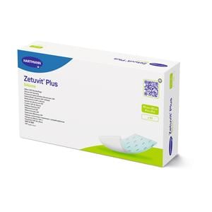 Zetuvit Plus Clls/Plmr Non-Border Dressing 4x8 Strl Rctngl Slcn Adh Spr Abs