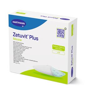 Zetuvit Plus Cellulose/Polymer Non-Border Dressing 5x5 Strl Sq Slcn Adh Spr Abs