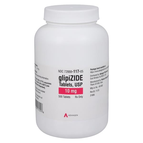 Glipizide Tablets 10mg Bottle Each