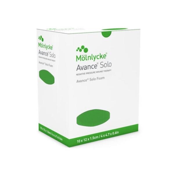 Avance Solo Wound Filler Foam 10x12x1.5cm Disposable 8/Ca
