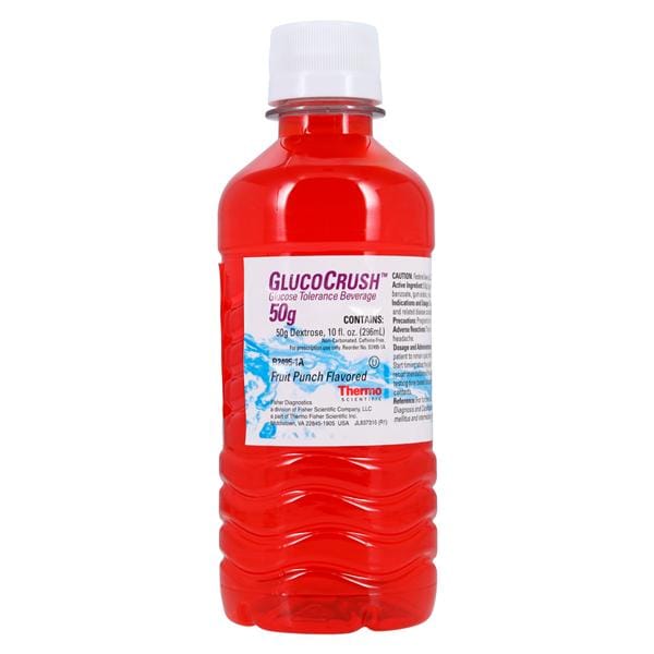 GlucoCrush Glucose Tolerance Beverage 50gm Fruit Punch 6/Pk, 4 PK/CA