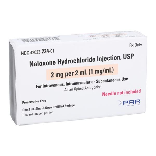 Naloxone Injection 1mg/mL Preservative Free Prefilled Syringe 2mL...