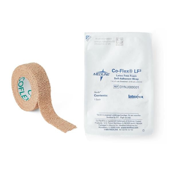 CoFlex LF2 Cohesive Bandage Foam 1"x5yd Tan Sterile 20/Ca