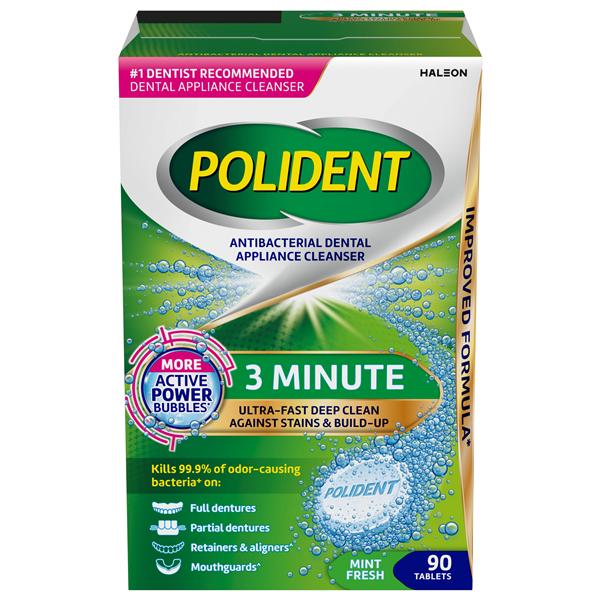 Polident Denture Cleanser 90/Bx, 6 BX/CA