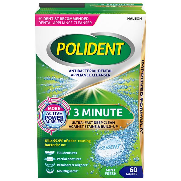 Polident Denture Cleanser 60/Bx