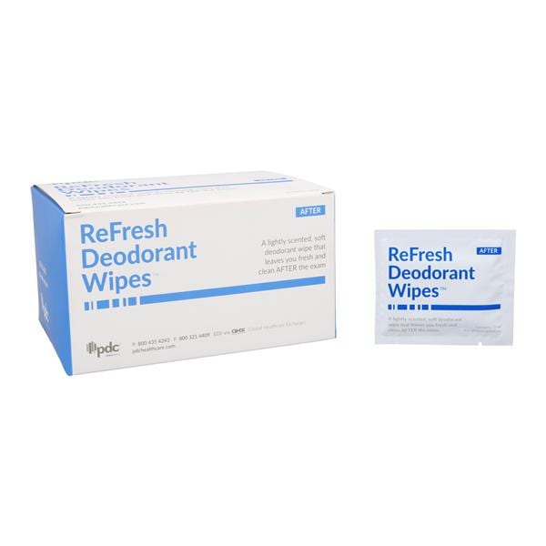 ReFresh Mammography Deodorant Patient Wipes Lightly Scented 50/Bx