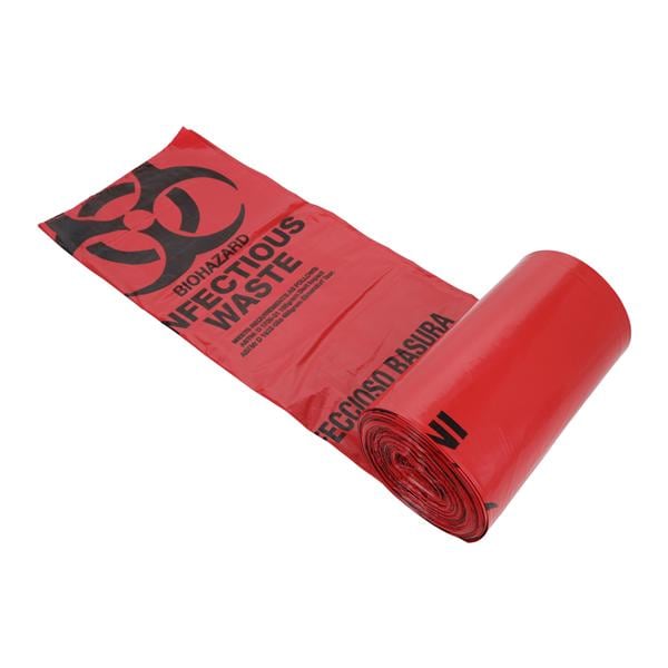 Biohazard Liner Red 24 x 32" 1.2 Mil 500/Ca