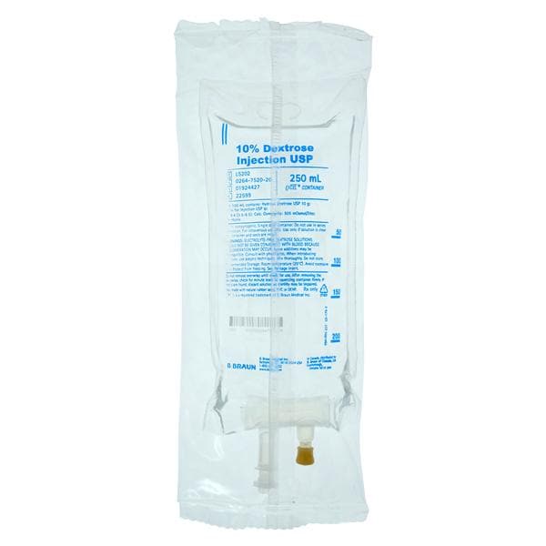 IV Solution Solution Dextrose 10% 250mL Bag 24/Ca