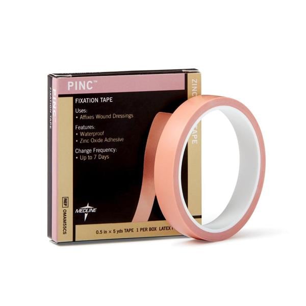 Pinc Retention Tape Zinc Oxide 1/2"x5yds Pink 36/Ca
