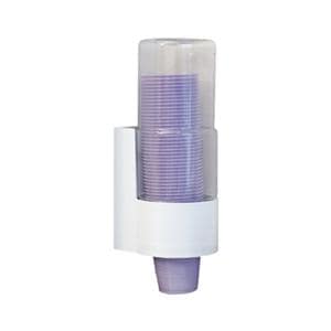 Cup Dispenser Clear / White Plastic 5 oz Ea, 8 EA/CA