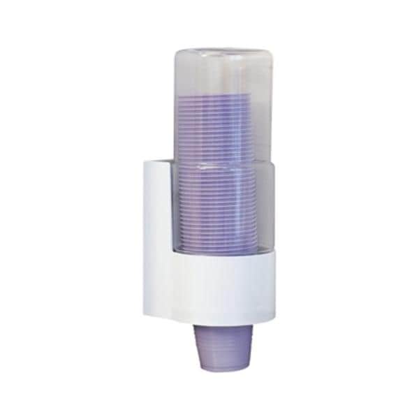 Cup Dispenser Clear / White Plastic 5 oz Ea, 8 EA/CA