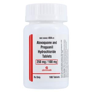 Atovaquone/Proguanil Tablets 250mg/100mg Bottle 100/Bottle Each