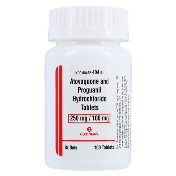 Atovaquone/Proguanil Tablets 250mg/100mg Bottle 100/Bottle Each