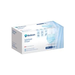 SafeMask Artisan Mask ASTM Level 3 Blue 50/Bx, 10 BX/CA