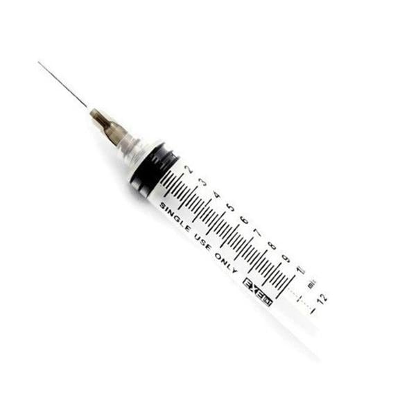 Hypodermic Needle/Syringe 22gx1" 10cc Black Non-Safety No Dead Space 100/Bx, 8 BX/CA