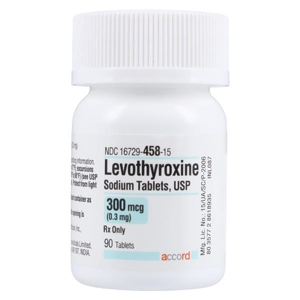 Levothyroxine Sodium Tablets 300mcg Bottle 90/Bottle Each