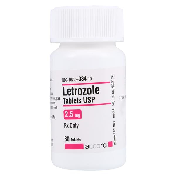 Letrozole Tablets 2.5mg Bottle 30/Bottle Each
